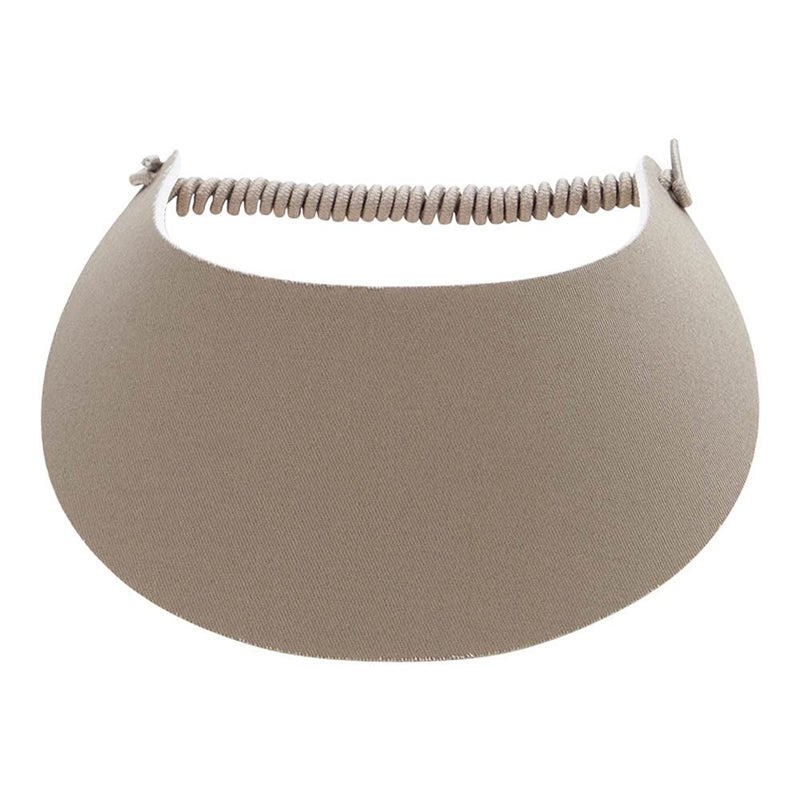 Otto Caps Fabric Foam Sun String Visor, Khaki - Image 2